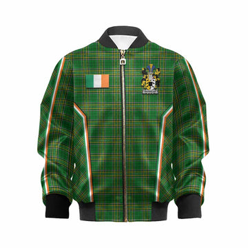 Brownlow Irish Clan Coat of Arm Tartan Kid Bomber Jacket Flag Style