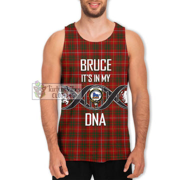 Bruce Tartan Men's Tank Top with Family Crest DNA In Me Style Men - Tartanvibesclothing Shop