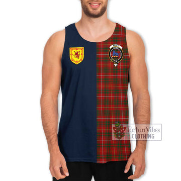 Tartan Vibes Clothing Bruce Tartan Men's Tank Top with Scottish Lion Royal Arm Half Style