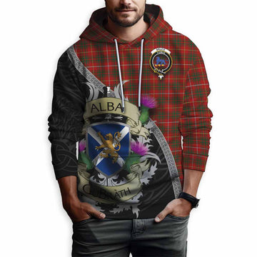 Bruce Tartan Family Crest Hoodie Lion Rampant Royal Thistle Shield Celtic Inspired