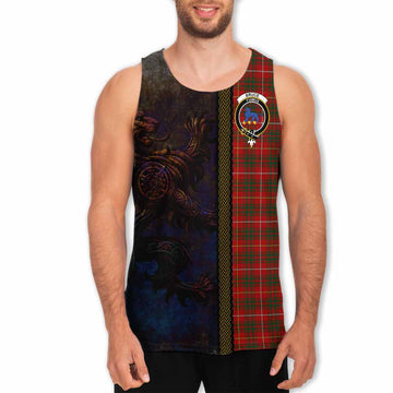 Bruce Tartan Family Crest Men's Tank Top Alba Gu Brath Be Brave Lion Ancient Style