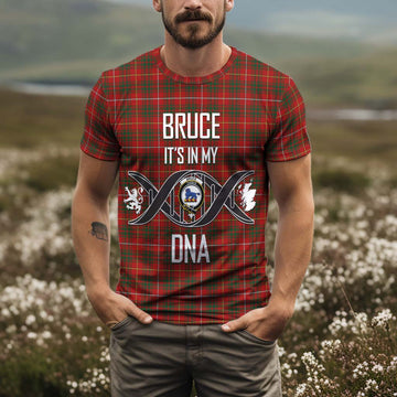 Bruce Tartan T-Shirt with Family Crest DNA In Me Style Kid's Shirt - Tartan Vibes Clothing