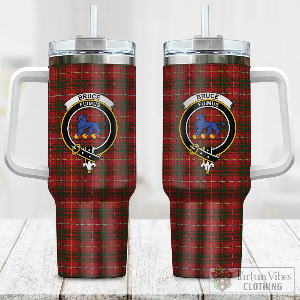 Tartan Vibes Clothing Bruce Tartan and Family Crest Tumbler with Handle