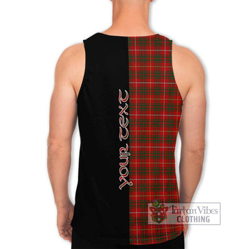 Bruce Tartan Men's Tank Top with Family Crest and Half Of Me Style - Tartanvibesclothing Shop