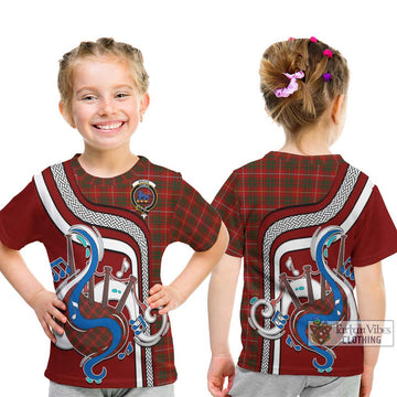 Bruce Tartan Kid T-Shirt with Epic Bagpipe Style