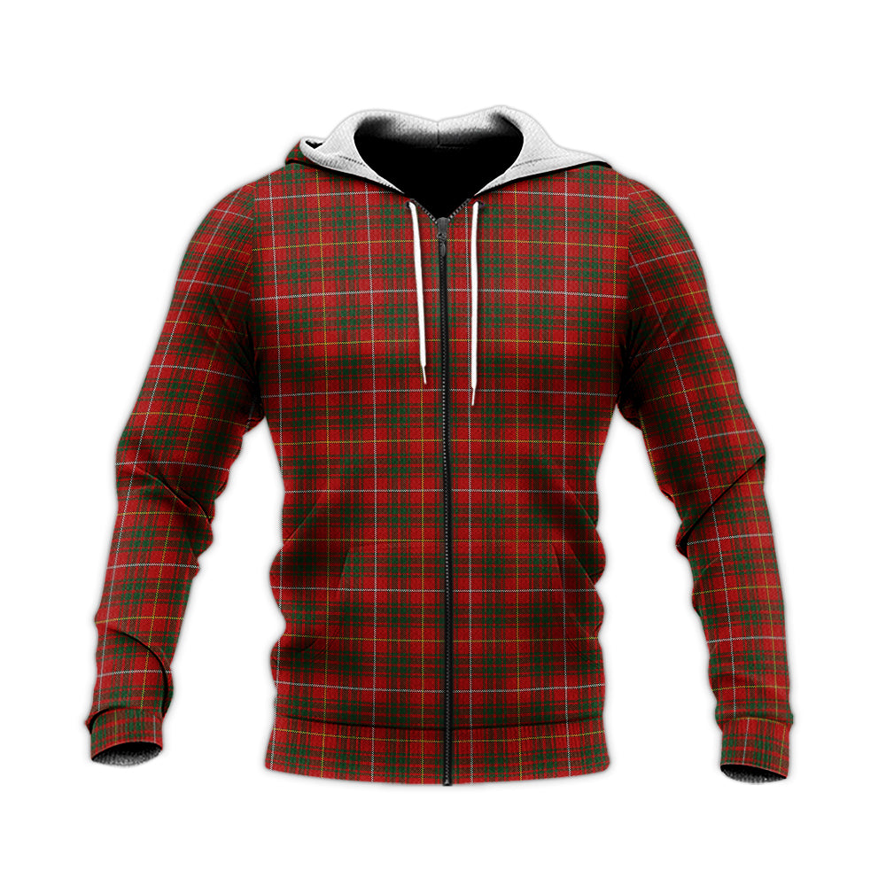 Bruce Tartan Knitted Hoodie Unisex Knitted Zip Hoodie - Tartanvibesclothing