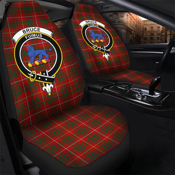 Bruce Tartan Car Seat Cover with Family Crest