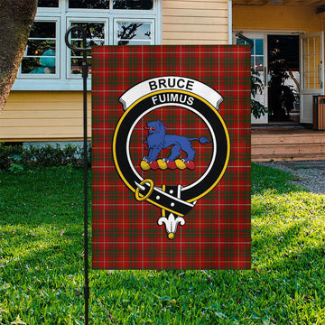 Bruce Tartan Garden Flag with Family Crest