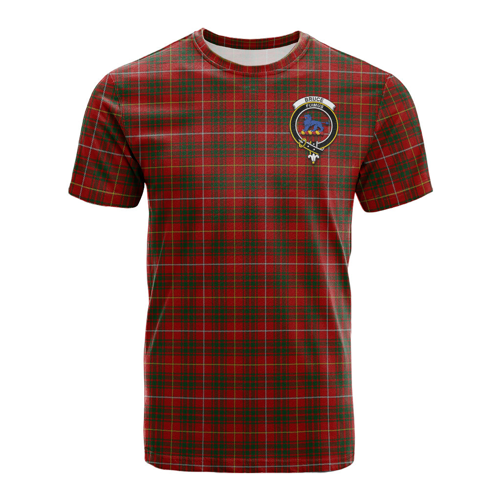 Bruce Tartan T-Shirt with Family Crest - Tartanvibesclothing