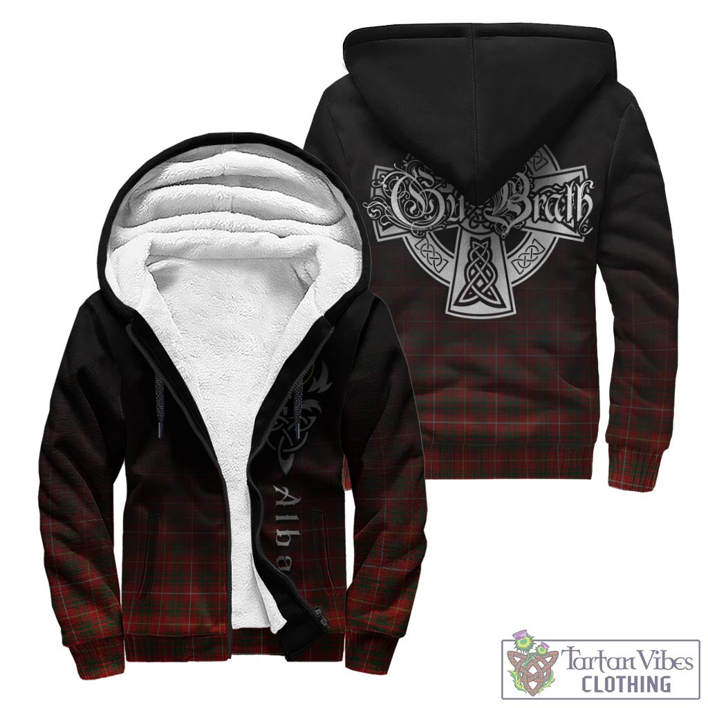 Tartan Vibes Clothing Bruce Tartan Sherpa Hoodie Featuring Alba Gu Brath Family Crest Celtic Inspired