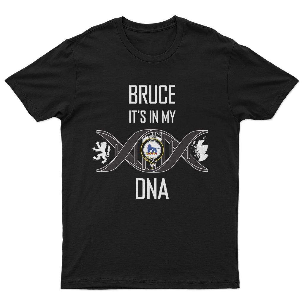 Bruce Family Crest DNA In Me Mens T Shirt - Tartanvibesclothing