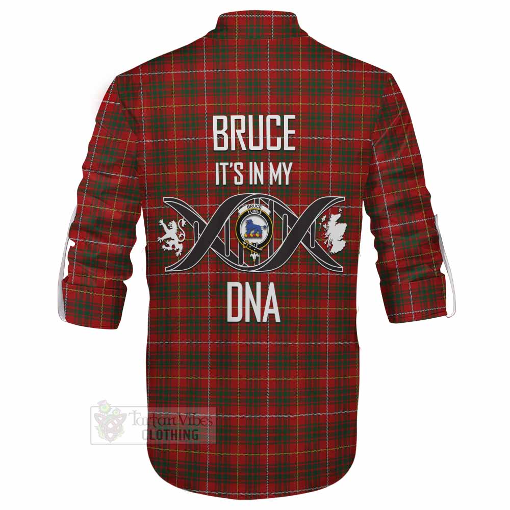 Tartan Vibes Clothing Bruce Tartan Ghillie Kilt Shirt with Family Crest DNA In Me Style