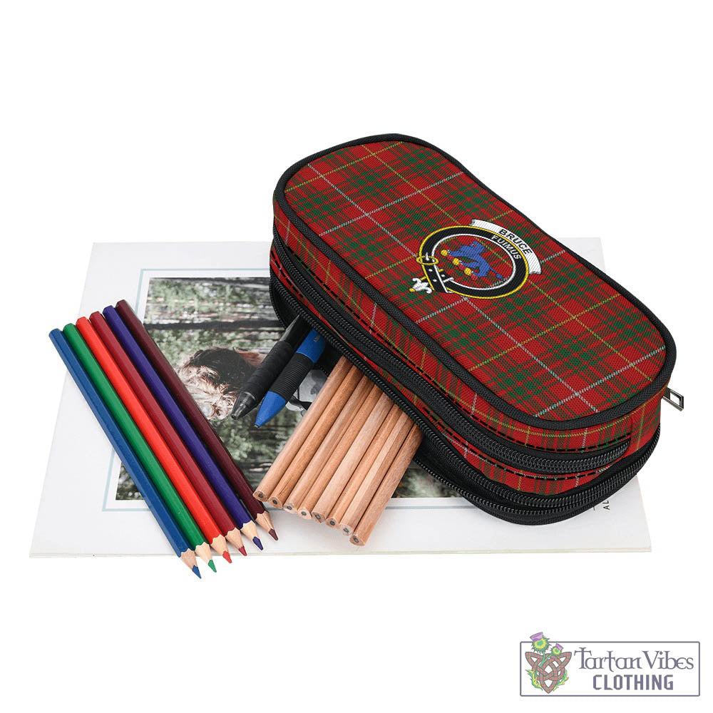 Tartan Vibes Clothing Bruce Tartan Pen and Pencil Case with Family Crest