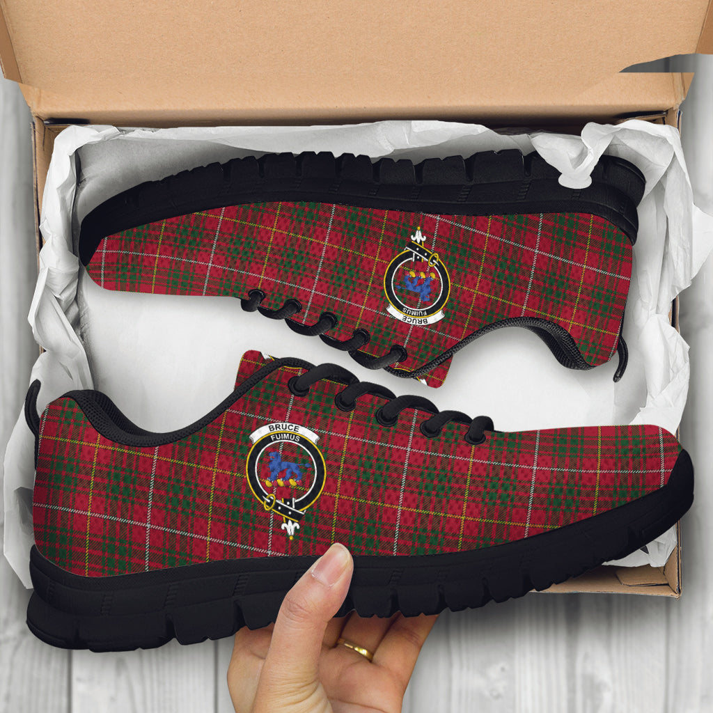 Bruce Tartan Sneakers with Family Crest - Tartan Vibes Clothing
