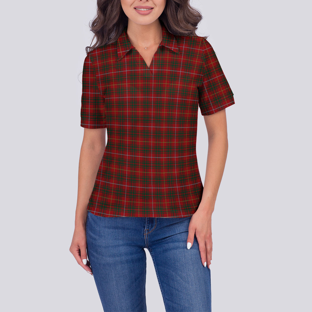 Bruce Tartan Polo Shirt For Women - Tartanvibesclothing
