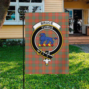 Bruce Ancient Tartan Flag with Family Crest