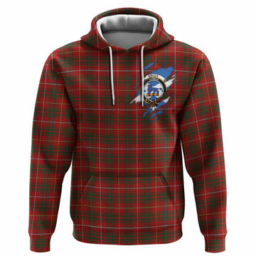 Bruce Clan Crest In Me Tartan Hoodie Scotland Flag Style