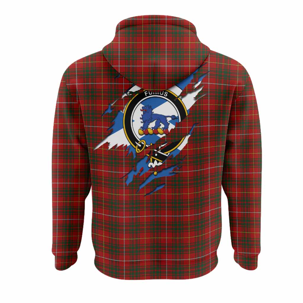 Bruce Clan Crest In Me Tartan Hoodie Scotland Flag Style