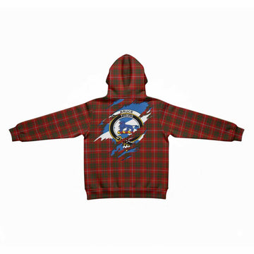 Bruce Clan Crest In Me Tartan Kid Hoodie Scotland Flag Style