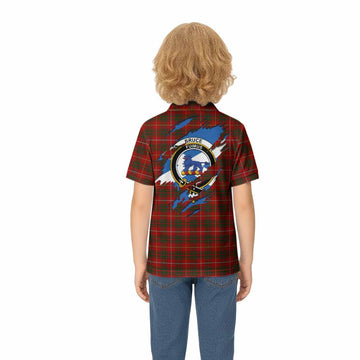 Bruce Clan Crest In Me Tartan Kid Polo Shirt Scotland Flag Style