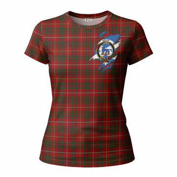 Bruce Clan Crest In Me Tartan Women T shirt Scotland Flag Style