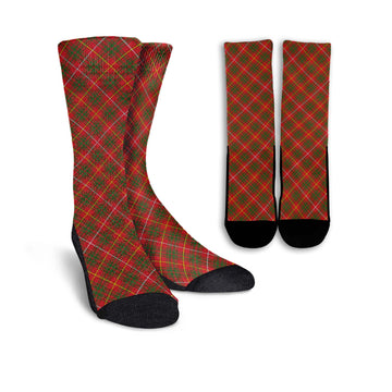 Bruce County Canada Tartan Crew Socks Cross Style