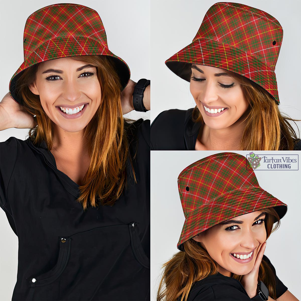 Tartan Vibes Clothing Bruce County Canada Tartan Bucket Hat