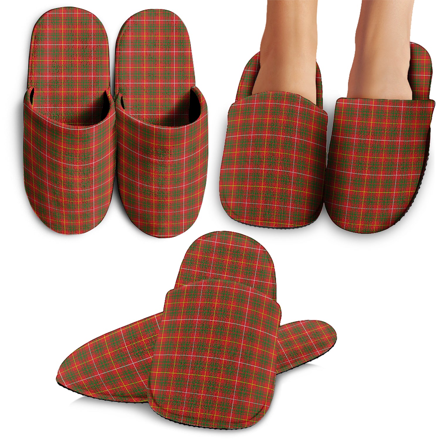 Bruce County Canada Tartan Home Slippers - Tartanvibesclothing