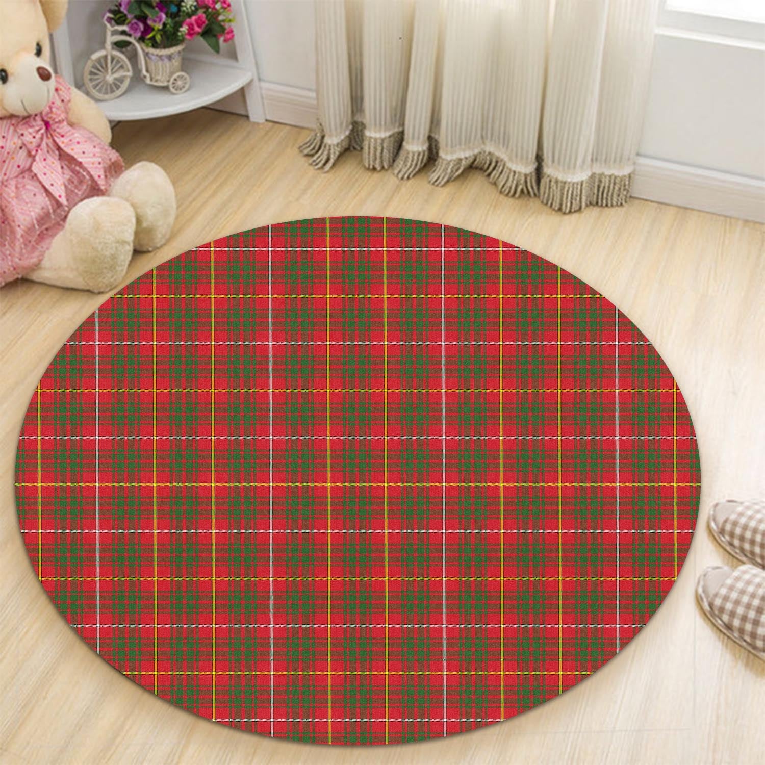 Bruce County Canada Tartan Round Rug - Tartanvibesclothing