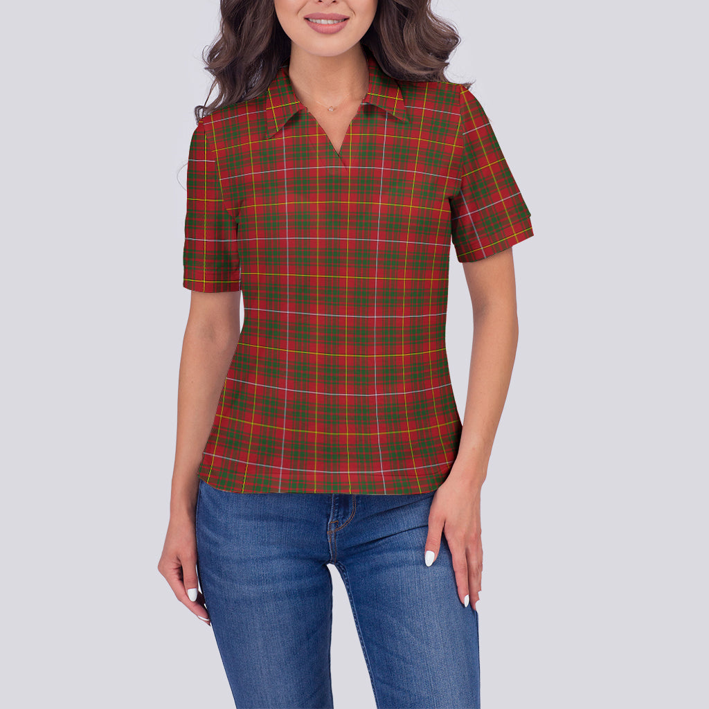 Bruce County Canada Tartan Polo Shirt For Women - Tartan Vibes Clothing