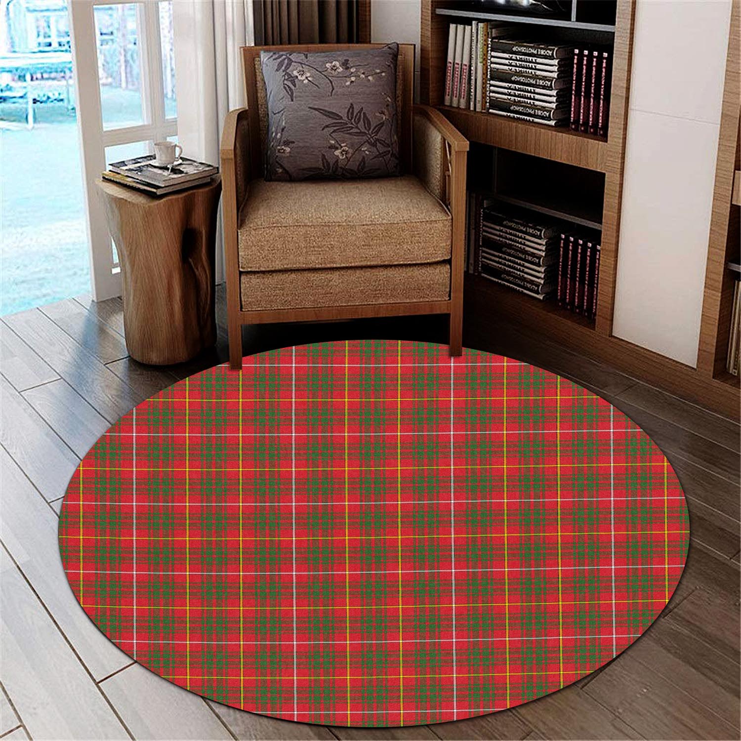 Bruce County Canada Tartan Round Rug - Tartanvibesclothing