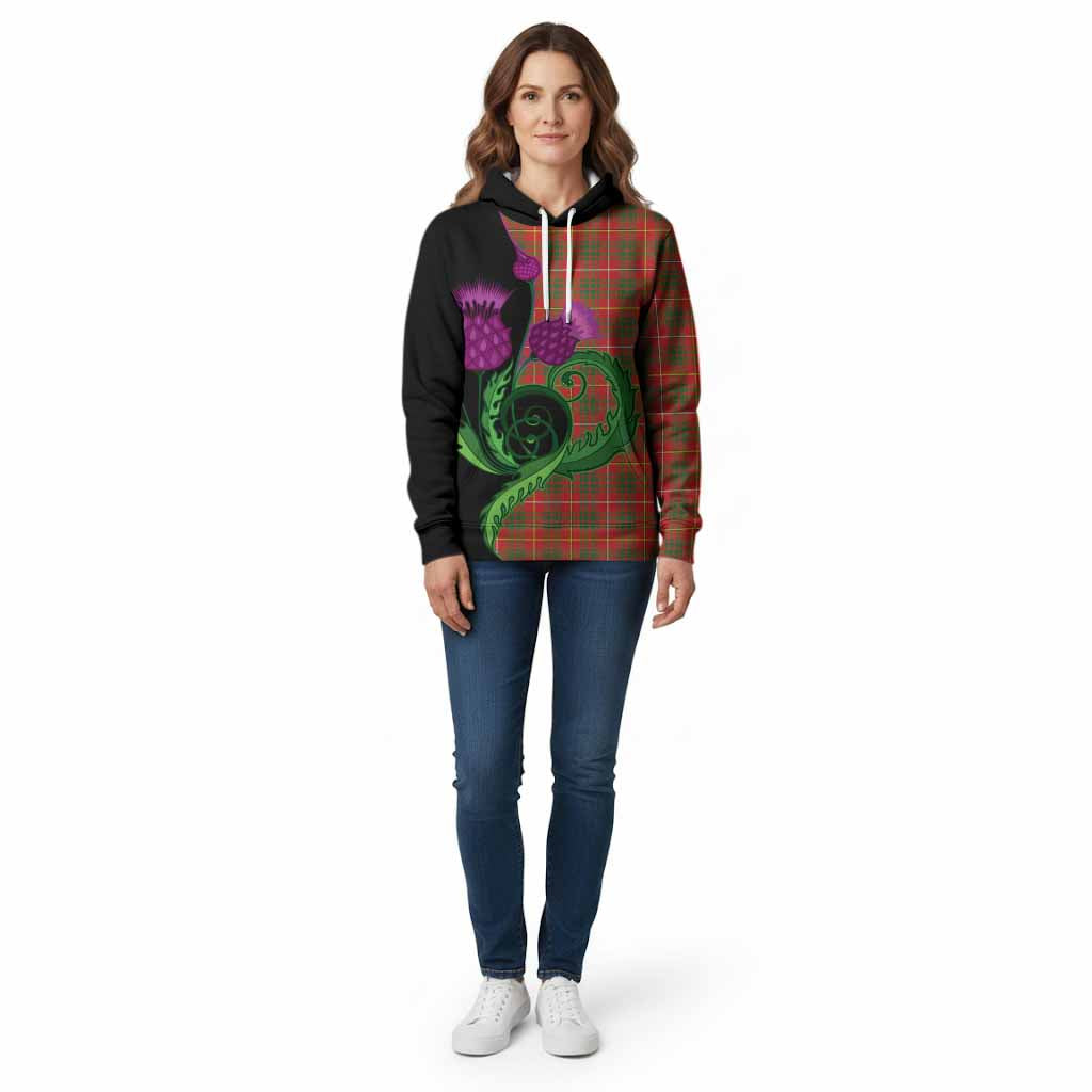 Bruce County Canada Tartan Cotton Hoodie Traditional Scottish Thistle