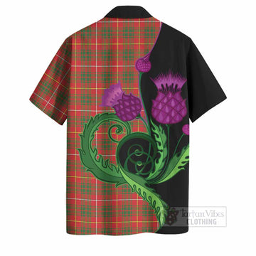 Bruce County Canada Tartan Hawaiian Shirt Traditional Scottish Thistle