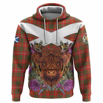 Bruce County Canada Tartan Hoodie Scottish Thistle Heilan Coo