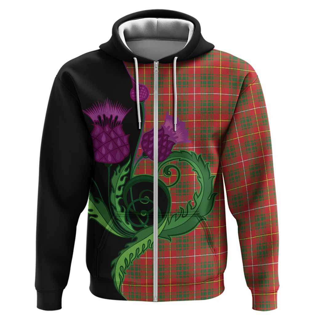 Bruce County Canada Tartan Hoodie Traditional Scottish Thistle