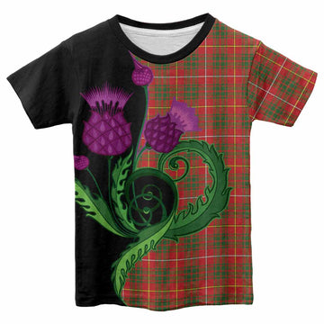 Bruce County Canada Tartan Kid T-shirt Traditional Scottish Thistle