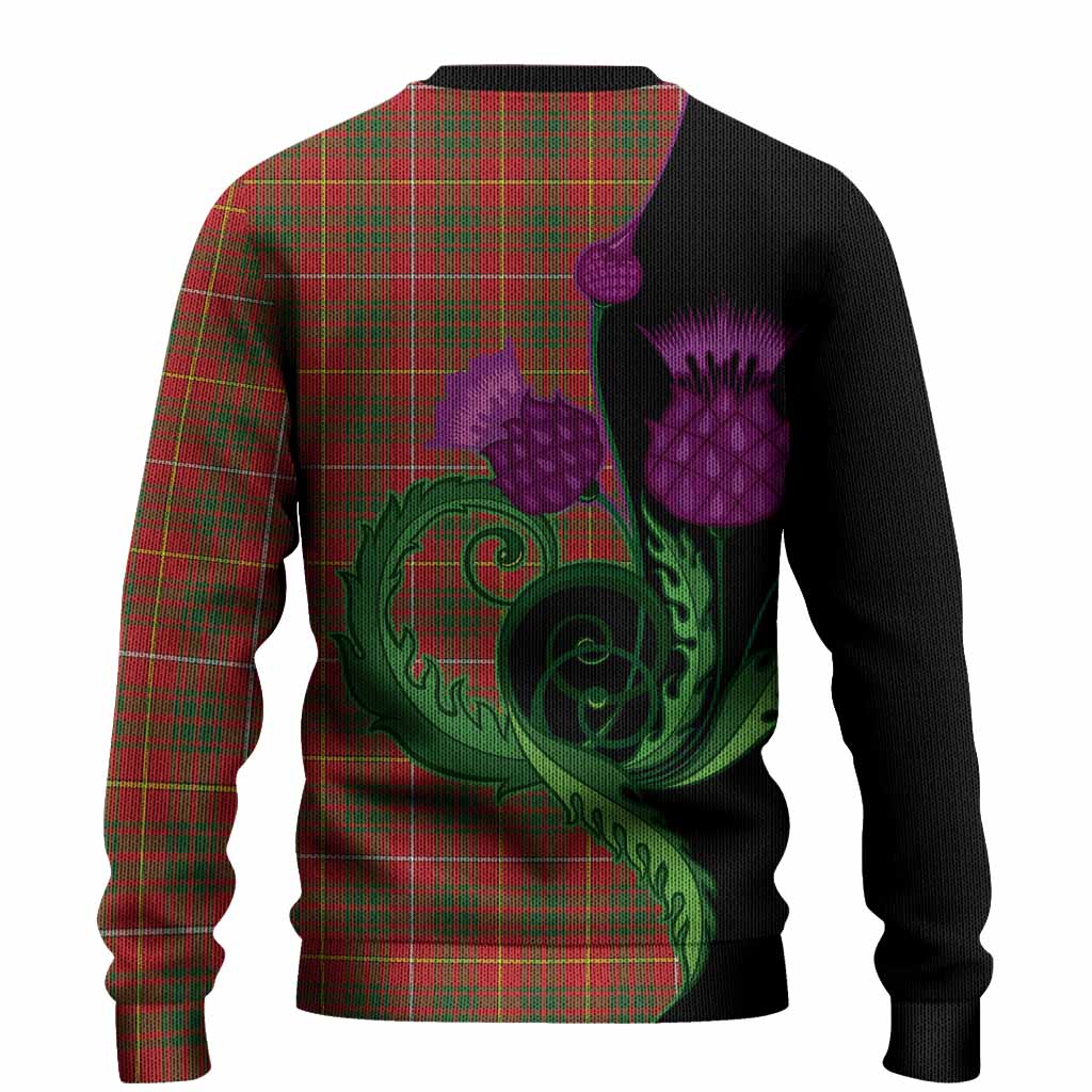 Bruce County Canada Tartan Knitted Sweater Traditional Scottish Thistle