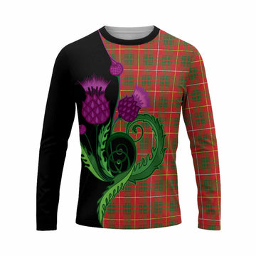 Bruce County Canada Tartan Long Sleeve T-Shirt Traditional Scottish Thistle