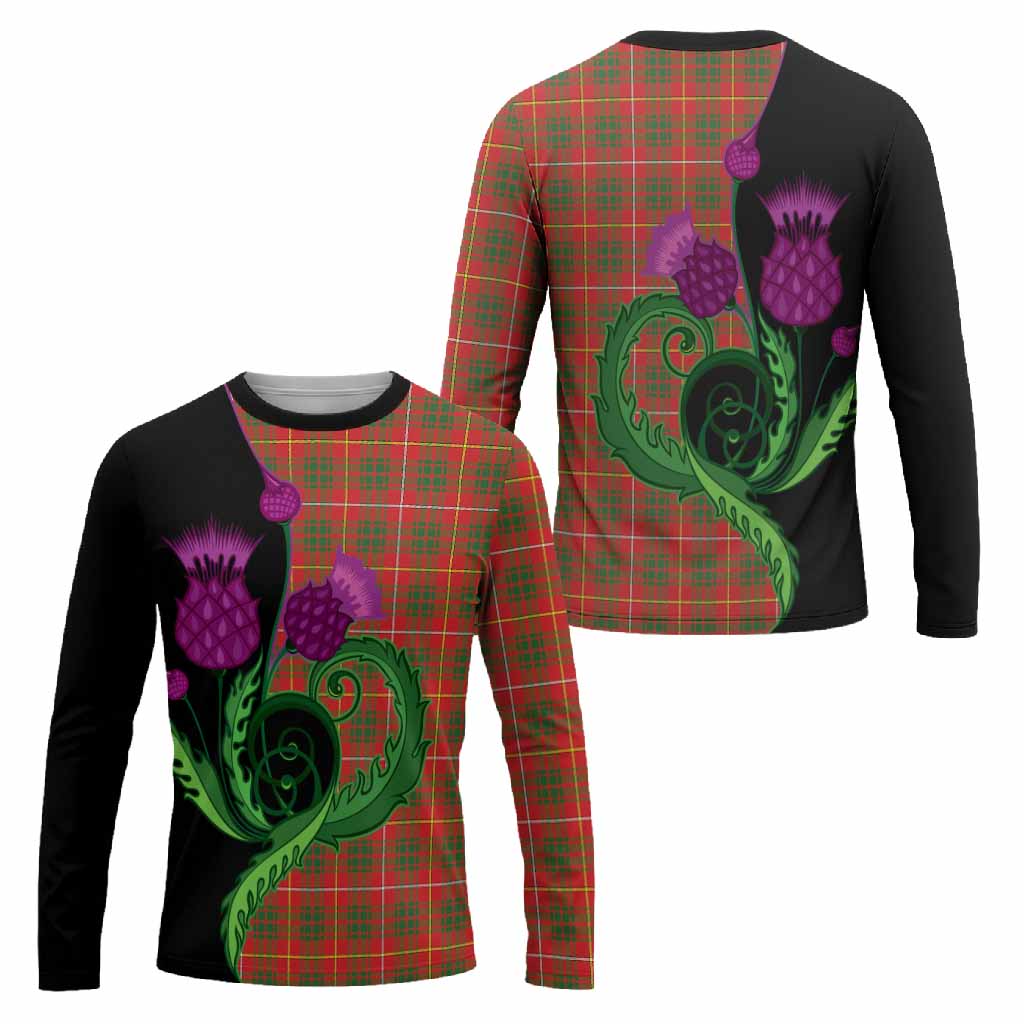 Bruce County Canada Tartan Long Sleeve T-Shirt Traditional Scottish Thistle