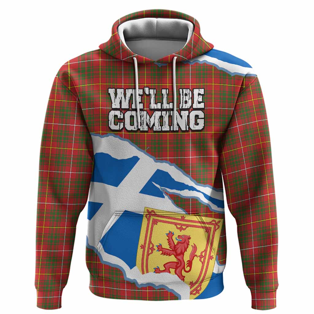 Bruce County Scotland Football Tartan Hoodie We'll Be Coming