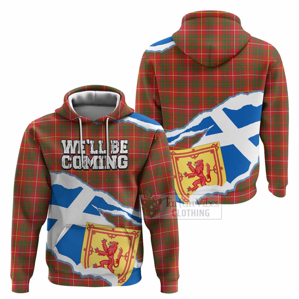 Bruce County Scotland Football Tartan Hoodie We'll Be Coming