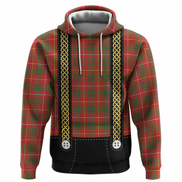 Bruce County Tartan Lederhosen Costume Hoodie Scotland Celtic Knot Motif