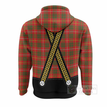 Bruce County Tartan Lederhosen Costume Hoodie Scotland Celtic Knot Motif