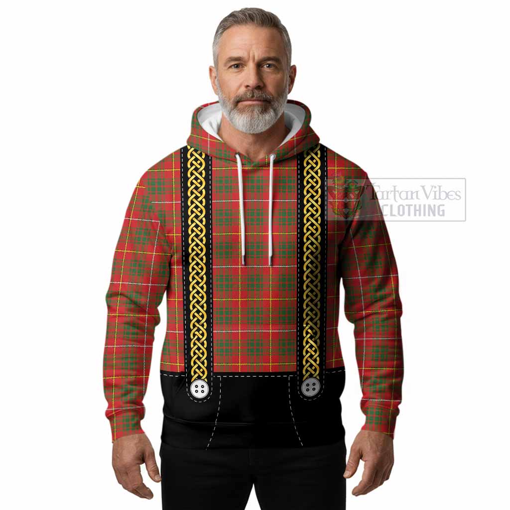 Bruce County Tartan Lederhosen Costume Hoodie Scotland Celtic Knot Motif