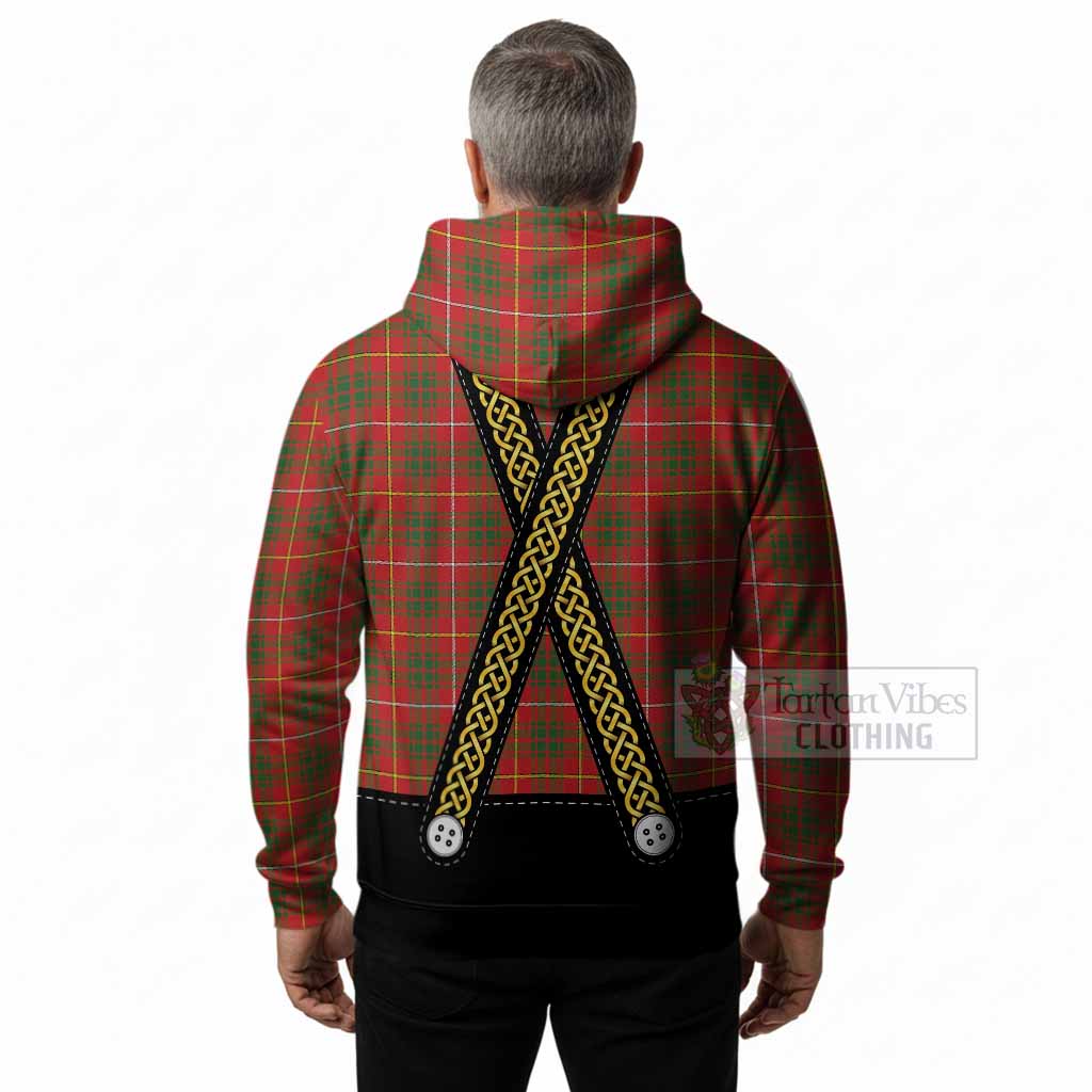 Bruce County Tartan Lederhosen Costume Hoodie Scotland Celtic Knot Motif