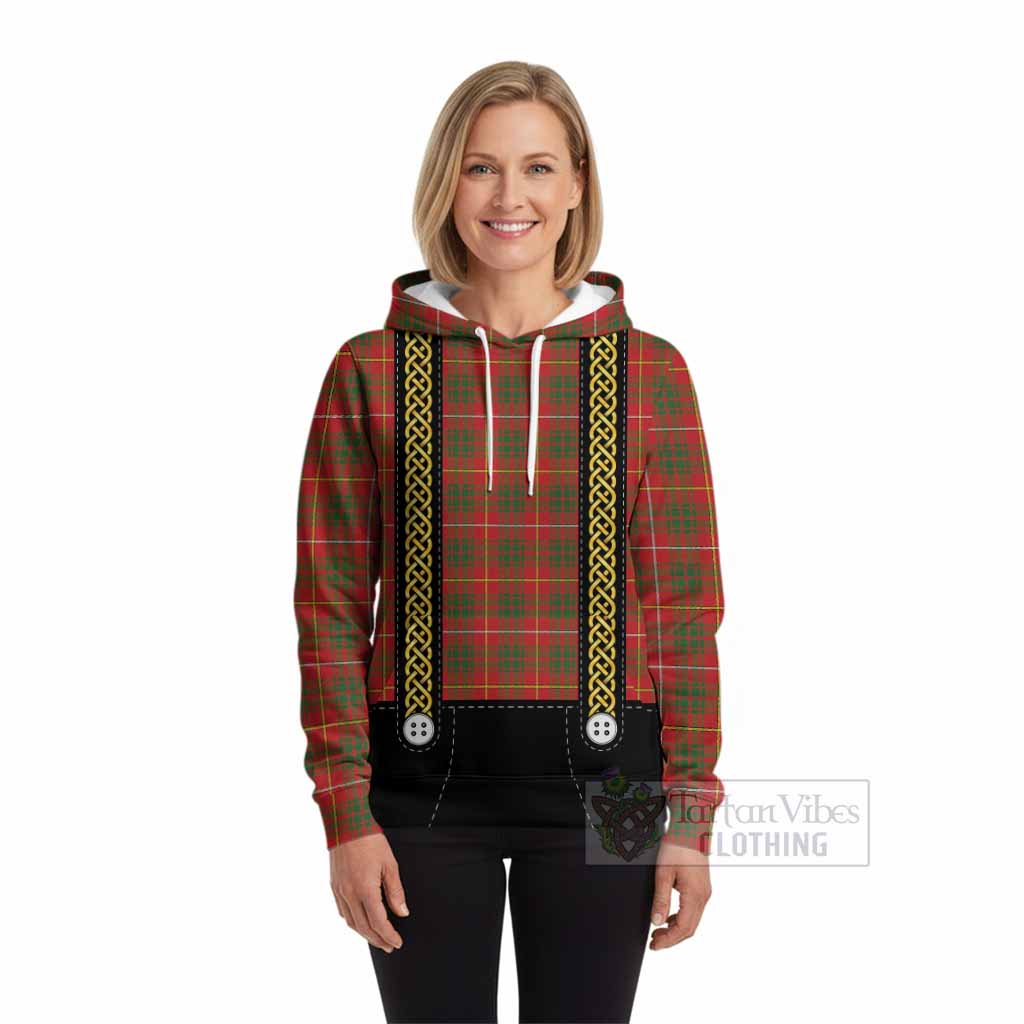 Bruce County Tartan Lederhosen Costume Hoodie Scotland Celtic Knot Motif