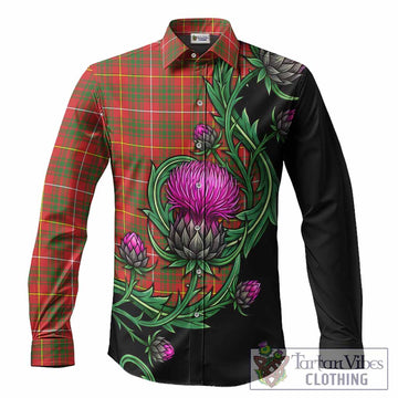 Bruce County Tartan Long Sleeve Button Shirts Resilient Scottish Thistle