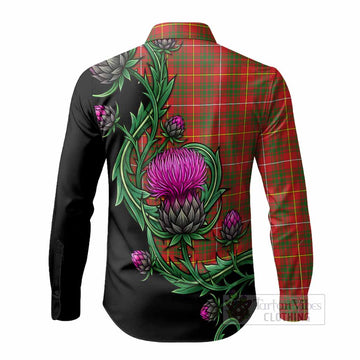 Bruce County Tartan Long Sleeve Button Shirts Resilient Scottish Thistle