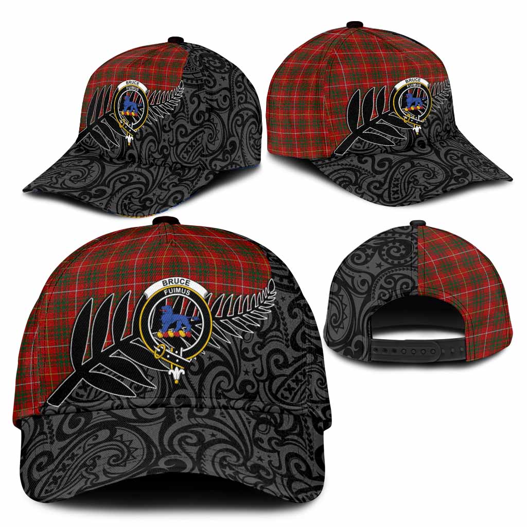 Bruce Crest Tartan Classic Cap with New Zealand Silver Fern Half Style