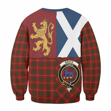 Bruce Crest Tartan Sweatshirt with Lion Rampant Saltire Style
